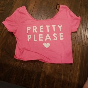 Pink crop top